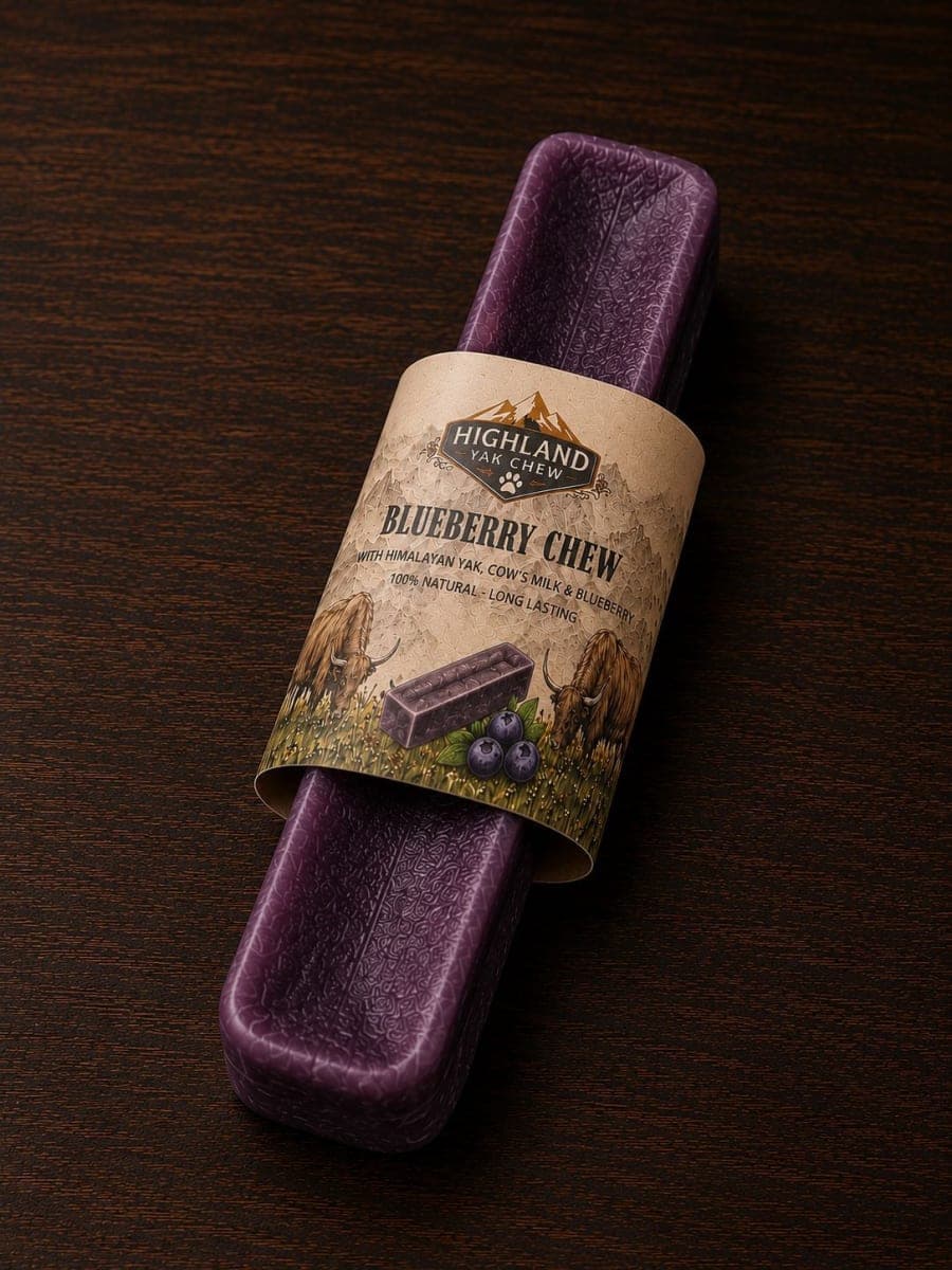 Blueberry dog chew